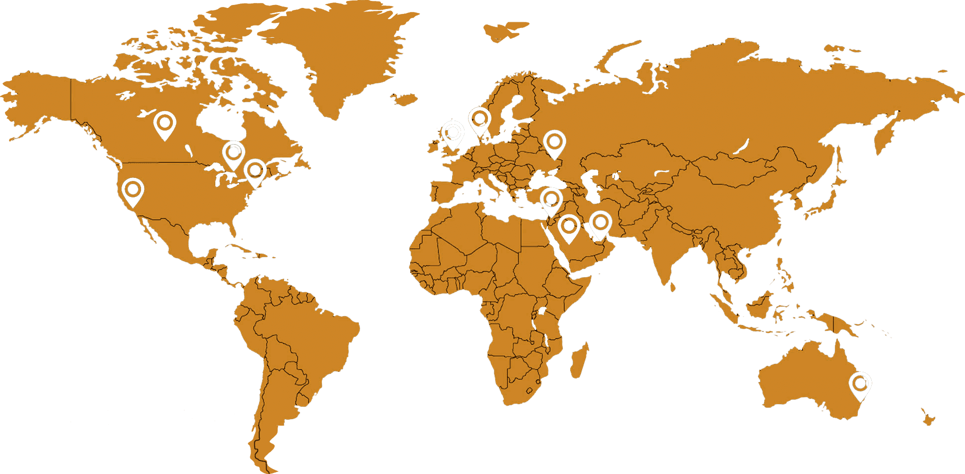 ATBIM project locations around the world